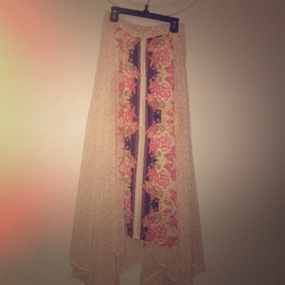 Free People Hi low Romantic Floral Skirt